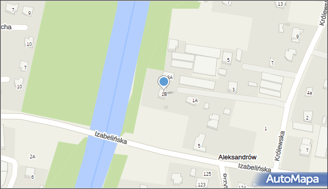 Aleksandrów, Królewska, 1B, mapa Aleksandrów