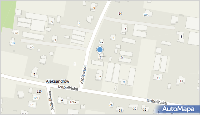 Aleksandrów, Królewska, 2, mapa Aleksandrów