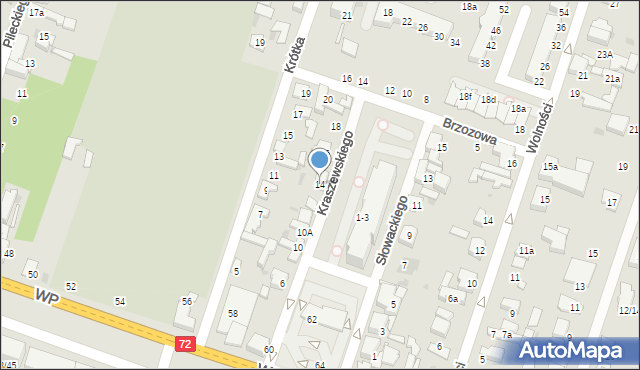 Aleksandrów Łódzki, Kraszewskiego Józefa Ignacego, 14, mapa Aleksandrów Łódzki
