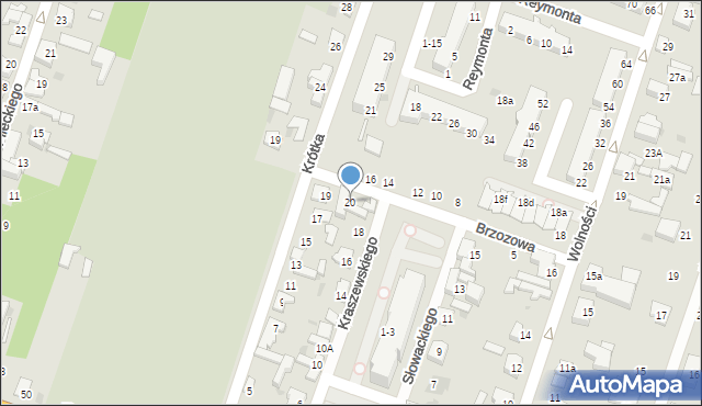 Aleksandrów Łódzki, Kraszewskiego Józefa Ignacego, 20, mapa Aleksandrów Łódzki
