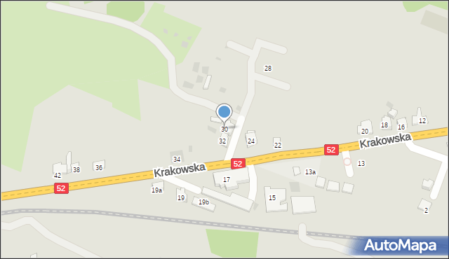 Andrychów, Krakowska, 30, mapa Andrychów