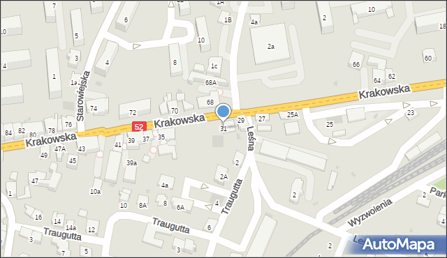 Andrychów, Krakowska, 31, mapa Andrychów