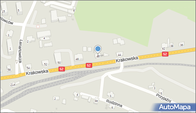 Andrychów, Krakowska, 46, mapa Andrychów