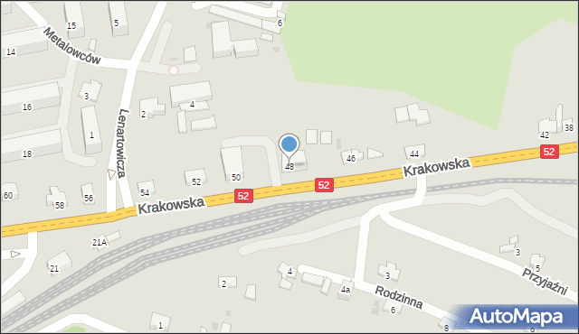 Andrychów, Krakowska, 48, mapa Andrychów