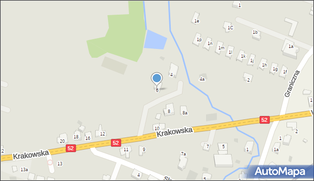 Andrychów, Krakowska, 6, mapa Andrychów