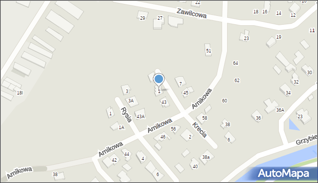 Augustów, Krecia, 1, mapa Augustów