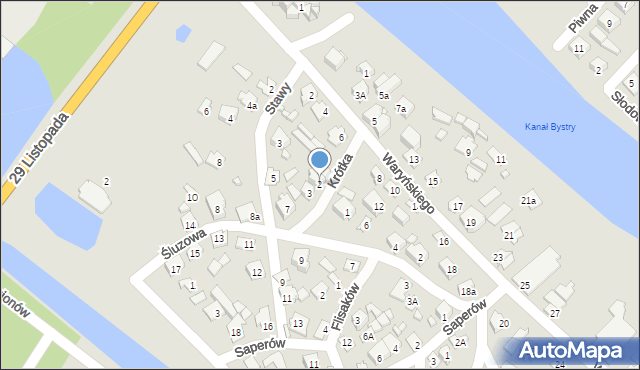 Augustów, Krótka, 2, mapa Augustów