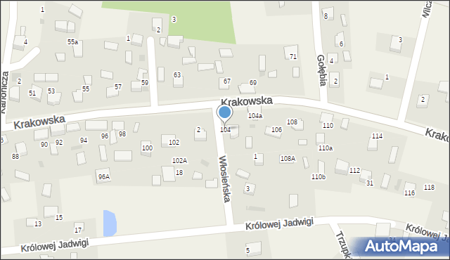 Babice, Krakowska, 104, mapa Babice