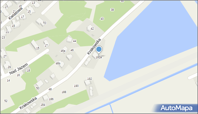 Balice, Krakowska, 192a, mapa Balice