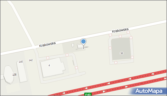 Balice, Krakowska, 2, mapa Balice