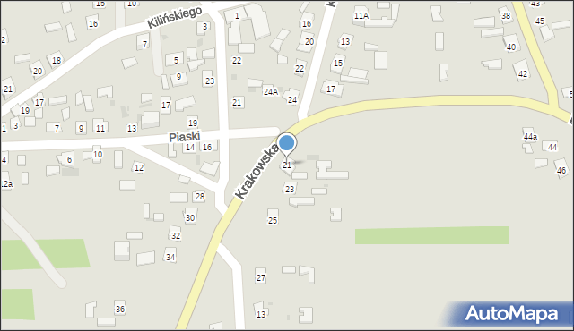 Baranów Sandomierski, Krakowska, 21, mapa Baranów Sandomierski