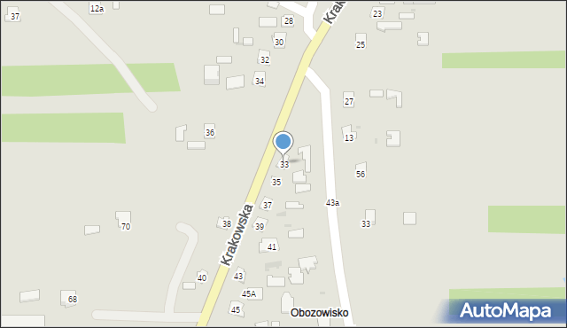 Baranów Sandomierski, Krakowska, 33, mapa Baranów Sandomierski