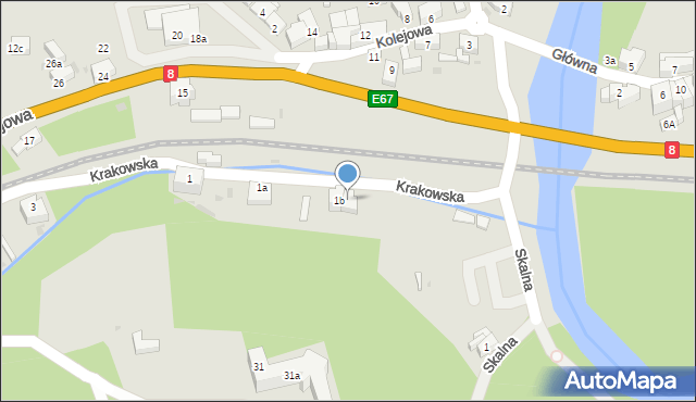 Bardo, Krakowska, 1c, mapa Bardo