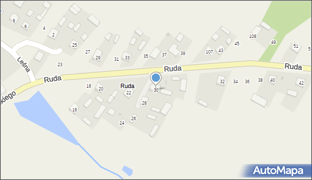 Basznia Dolna, Króla Jana III Sobieskiego, 106, mapa Basznia Dolna