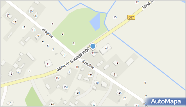 Basznia Dolna, Króla Jana III Sobieskiego, 129, mapa Basznia Dolna