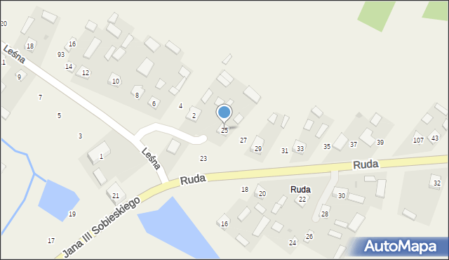 Basznia Dolna, Króla Jana III Sobieskiego, 25, mapa Basznia Dolna