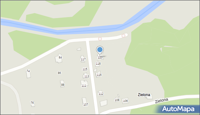 Będzin, Kręta, 120, mapa Będzin