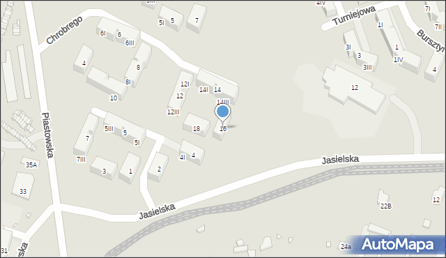 Będzin, Króla Bolesława Chrobrego, 16, mapa Będzin