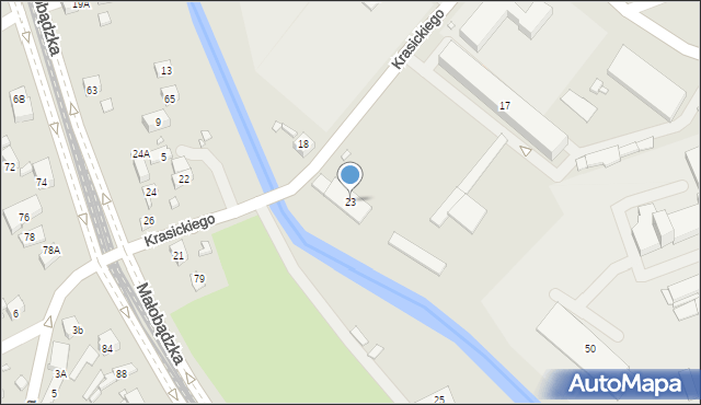 Będzin, Krasickiego Ignacego, bp., 23, mapa Będzin