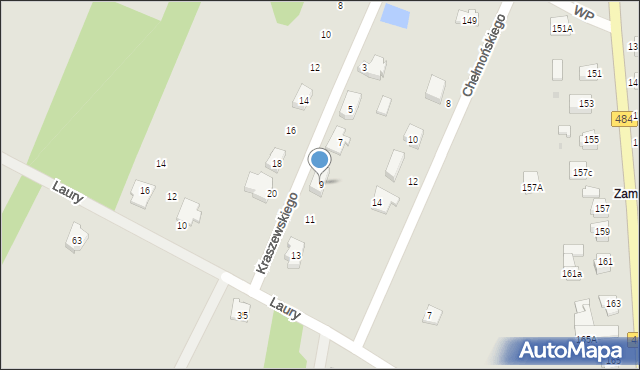 Bełchatów, Kraszewskiego Józefa Ignacego, 9, mapa Bełchatów