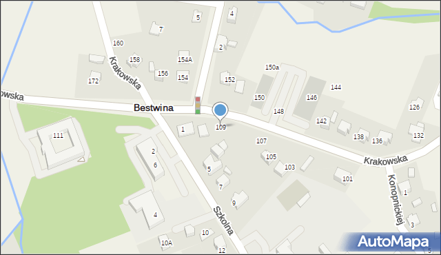 Bestwina, Krakowska, 109, mapa Bestwina