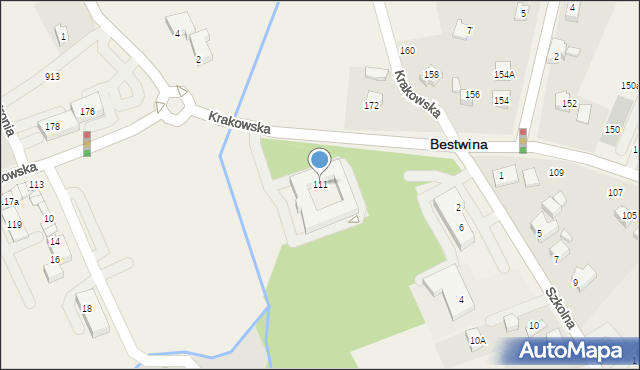 Bestwina, Krakowska, 111, mapa Bestwina