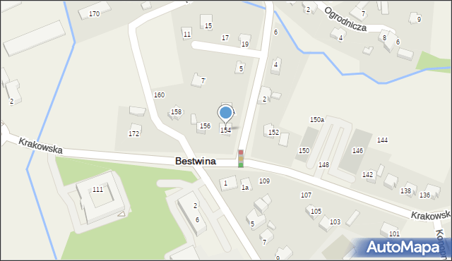 Bestwina, Krakowska, 154, mapa Bestwina