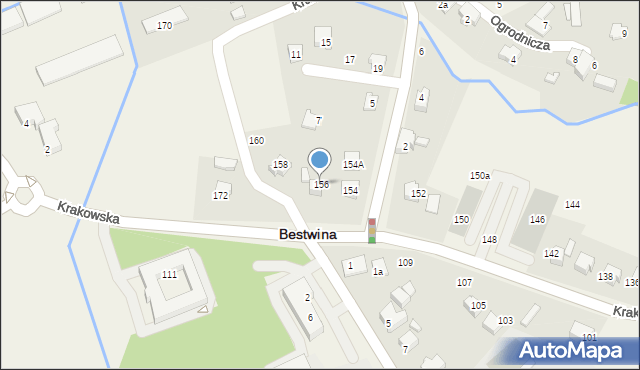 Bestwina, Krakowska, 156, mapa Bestwina