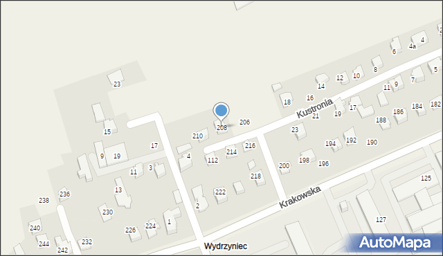 Bestwina, Krakowska, 208, mapa Bestwina