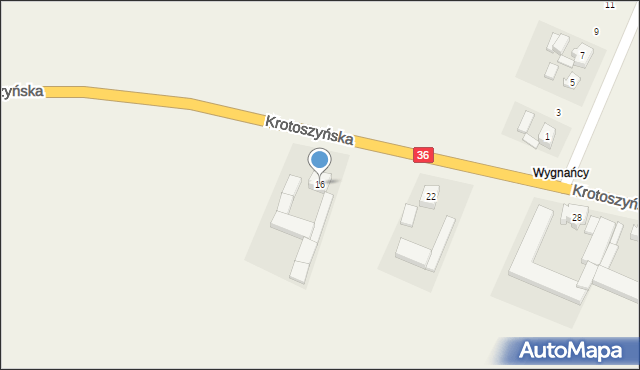 Biadki, Krotoszyńska, 16, mapa Biadki