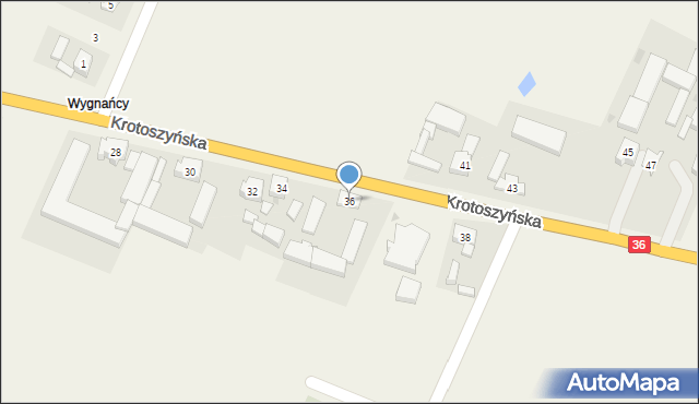 Biadki, Krotoszyńska, 36, mapa Biadki