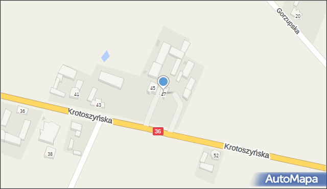 Biadki, Krotoszyńska, 47, mapa Biadki