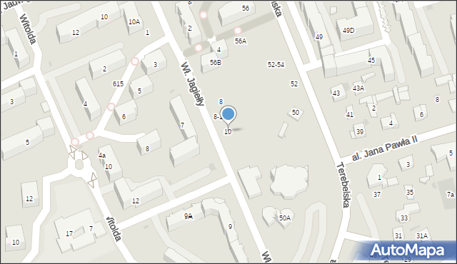 Biała Podlaska, Króla Władysława Jagiełły, 10, mapa Białej Podlaskiej