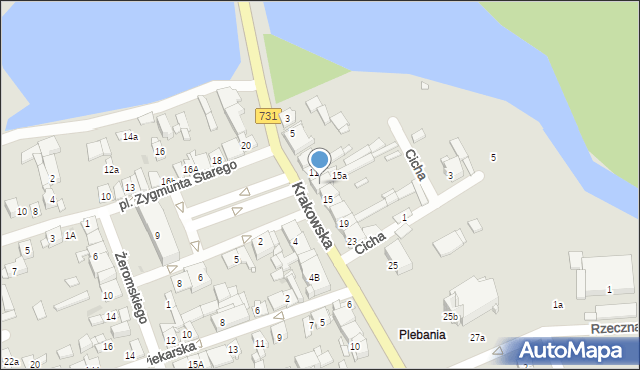 Białobrzegi, Krakowska, 13, mapa Białobrzegi