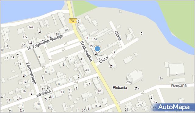 Białobrzegi, Krakowska, 21, mapa Białobrzegi