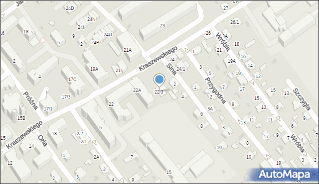 Białystok, Kraszewskiego Józefa Ignacego, 22/3, mapa Białegostoku