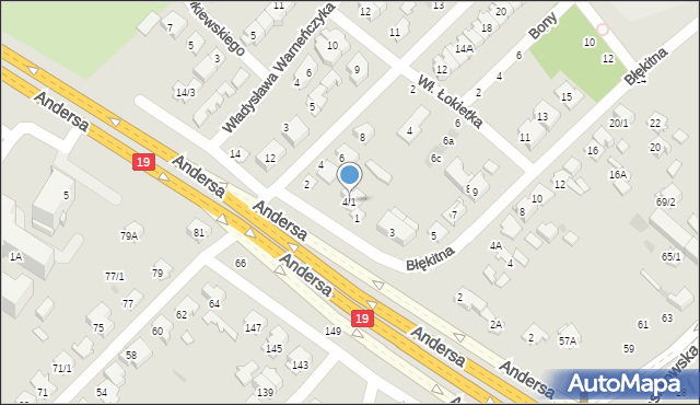 Białystok, Króla Zygmunta Augusta, 4/1, mapa Białegostoku