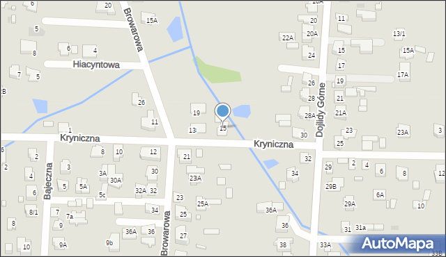 Białystok, Kryniczna, 15, mapa Białegostoku