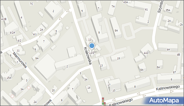 Białystok, Krakowska, 11/2, mapa Białegostoku