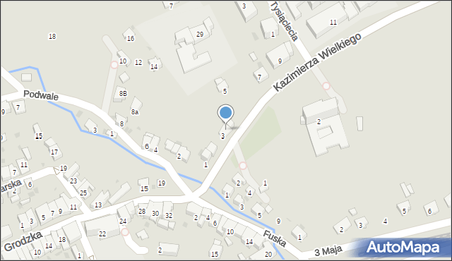 Biecz, Króla Kazimierza Wielkiego, 3a, mapa Biecz