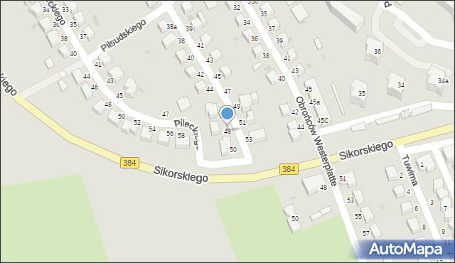 Bielawa, Króla Bolesława Chrobrego, 48, mapa Bielawa