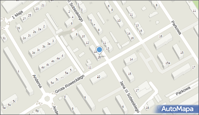 Bielawa, Króla Jana III Sobieskiego, 16, mapa Bielawa