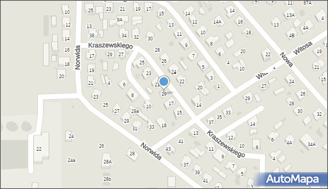 Bielsk Podlaski, Kraszewskiego Józefa Ignacego, 19, mapa Bielsk Podlaski