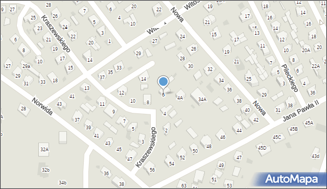 Bielsk Podlaski, Kraszewskiego Józefa Ignacego, 6, mapa Bielsk Podlaski