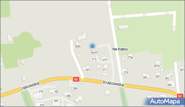 Bielsko-Biała, Krakowska, 371, mapa Bielsko-Białej