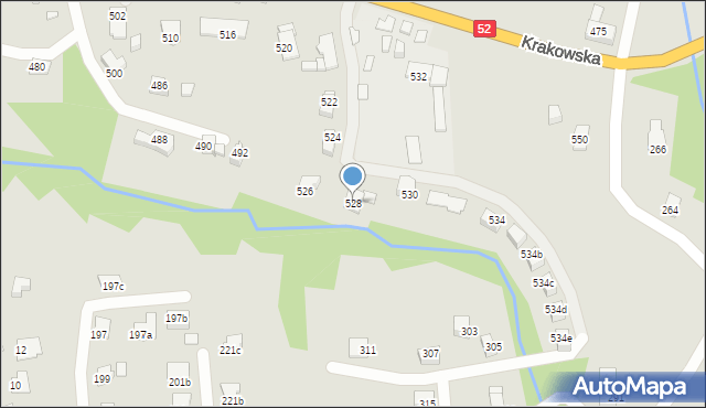 Bielsko-Biała, Krakowska, 528, mapa Bielsko-Białej