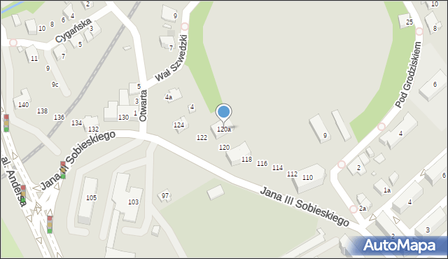 Bielsko-Biała, Króla Jana III Sobieskiego, 120a, mapa Bielsko-Białej