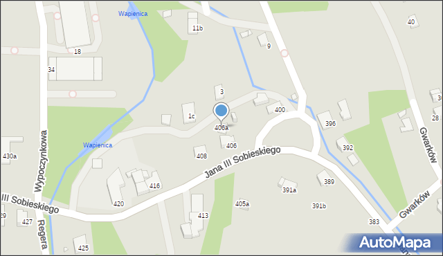 Bielsko-Biała, Króla Jana III Sobieskiego, 406a, mapa Bielsko-Białej