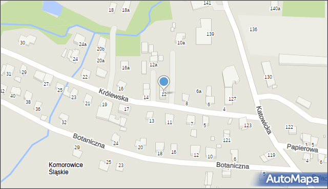 Bielsko-Biała, Królewska, 12, mapa Bielsko-Białej