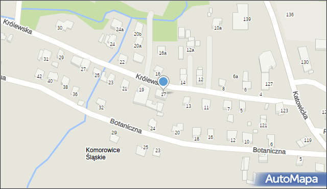 Bielsko-Biała, Królewska, 17, mapa Bielsko-Białej